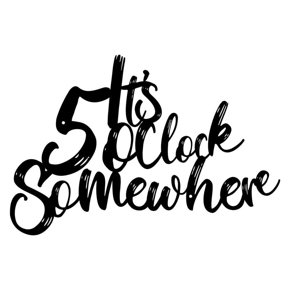 It's 5 O'clock Somewhere Metal Wall Art For Bar Sign, Home Decor Ideas,🦎